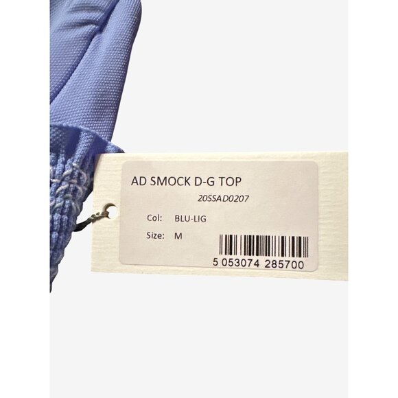 Heidi Klein Light Blue Smocked Halter Bikini Top Adjustable Ties & Padded Cups - Picture 3 of 8